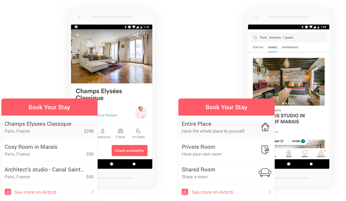 Airbnb commerce cards