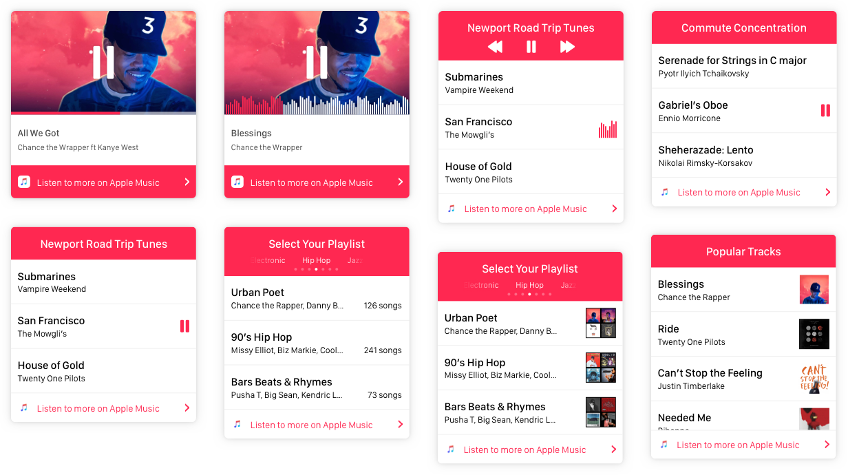 Music Commerce Cards