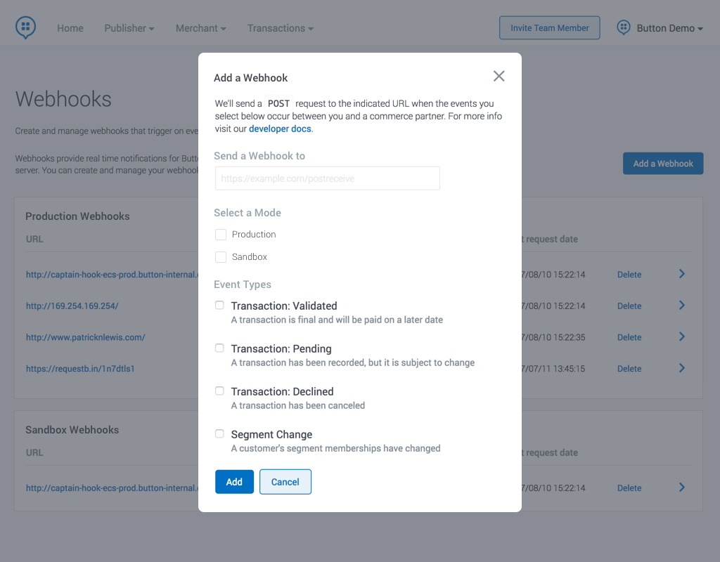 Button Sandbox inline feature