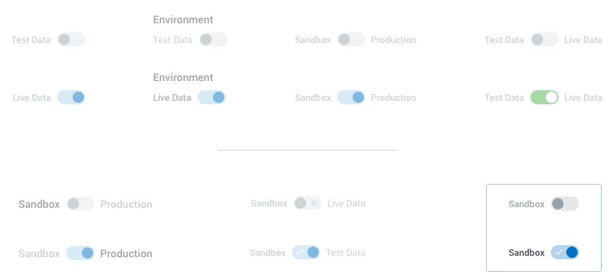 Button Sandbox toggles